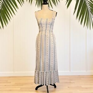 Urban Outfitters Striped Floral Midi Dress – Size Small